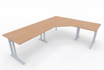Winkelschreibtisch 262,5x202,5 cm Buche