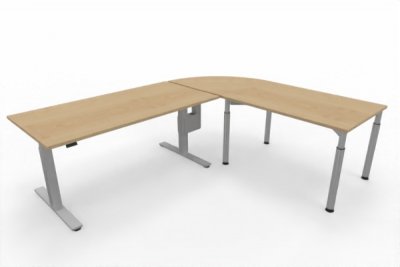 Winkelschreibtisch VXY2 Schreibtischkombination 243 x 200 cm Ahorn
