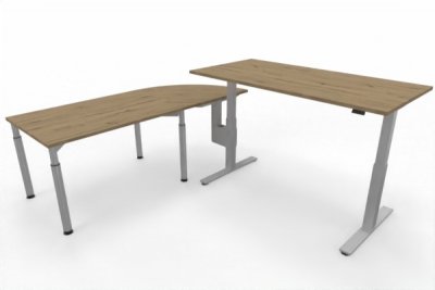 Winkelschreibtisch VXY2 Schreibtischkombination 243 x 200 cm Asteiche