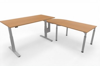 Winkelschreibtisch VXY2 Schreibtischkombination 243 x 200 cm Buche