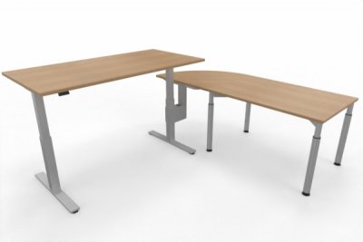 Winkelschreibtisch VXY2 Schreibtischkombination 243 x 200 cm Eiche