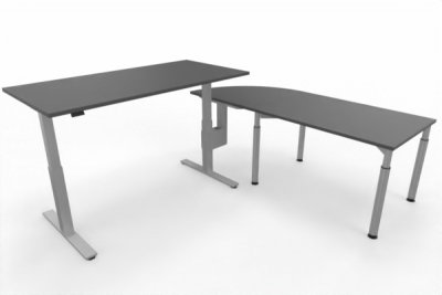 Winkelschreibtisch VXY2 Schreibtischkombination 243 x 200 cm Grafit