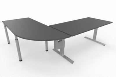 Winkelschreibtisch VXY2 Schreibtischkombination 243 x 200 cm Grafit