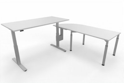 Winkelschreibtisch VXY2 Schreibtischkombination 243 x 200 cm Weiß