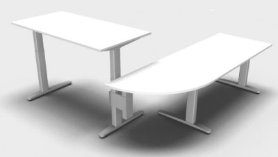 Winkelschreibtisch XBM4 Weiss