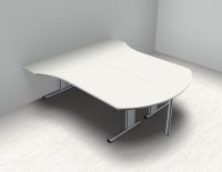 Doppelarbeitsplatz GDA23 Weiss
