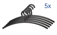 5 Stück Kleiderbügel Kunststoff schwarz