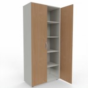 Aktenschrank Mega 80x42x180,8 cm Weiß-Buche