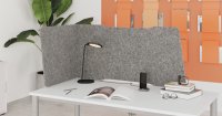 Akustikeinhausung 2seitig L-Form für Schreibtisch 120 cm breit