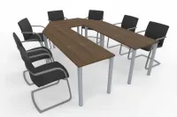 Besprechungstisch TEN 230x160 cm für 7 bis 9 Personen Nussbaum