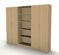 Büro Schrankwand Klassik 4 Ahorn
