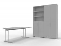 Büromöbelset Komplettbüro N3 Lichtgrau