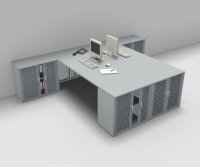 Doppelarbeitsplatz G24R Lichtgrau