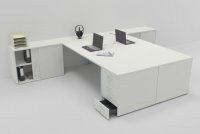 Doppelarbeitsplatz GN4 Weiss