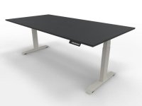 elektrisch höhenverstellbarer Schreibtisch Move4 200x100cm Anthrazit-Weiß
