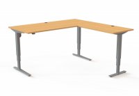 Winkelschreibtisch elektrisch höhenverstellbar 180x180cm Winkeltisch CS43 Buche