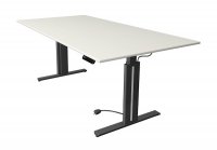 Elektrischer Schreibtisch 200 x 100 cm Move3 elegant Dekor Tischplatte Weiß