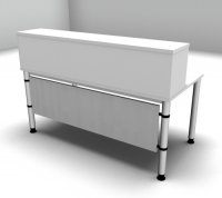 Empfangstheke Basis 160 cm Weiss