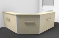 Empfangstheke Solid 240 x 240 cm Ahorn