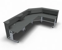 Empfangstheke Solid 320x200 cm Onyxgrau