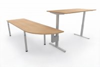 Ergonomischer Schreibtisch VXY6 263 x 260 cm Eiche