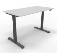 Höhenverstellbarer Schreibtisch DSM 160 cm Weiss-Grafit
