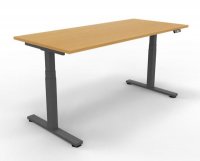 Höhenverstellbarer Schreibtisch DSM 180 cm Buche-Grafit
