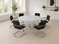 Runder Konferenztisch 160 cm mit 6 Stühlen