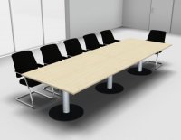 Meetingtisch TEN 360 cm recheckig Ahorn