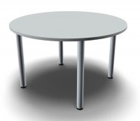 Konferenztisch TEN rund 120 cm Lichtgrau
