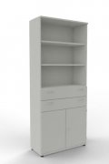 Modulschrank TEN 100 cm breit 6 Ordnerhöhen Weiß