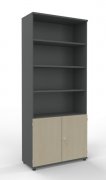 Regalschrank TEN 6 OH 100 cm breit Onyxgrau-Ahorn