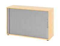 Rollladenschrank VH9 2 OH 120 cm breit ahorn silber
