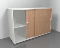 Anstell-Schiebetürenschrank Mega 120 cm breit 2 OH Buche