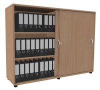 Schiebetürenschrank TEN 3 OH, 160 cm Buche offen