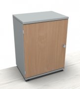 Aktenschrank TEN 2 Ordnerhöhen 60 cm Schloss rechts Lichtgrau Buche