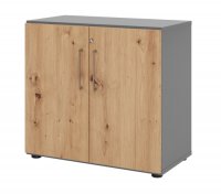 Schrank VH9 2 OH 80 breit Grafit-Asteiche