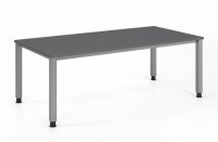Schreibtisch Quedlinburg 200x100 cm Grafit-Silber