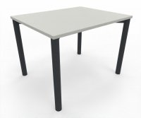 Schreibtisch Mega 4-Fuß 100 x 80 cm Gestell Anthrazit Dekor Weiß