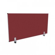 Schreibtisch-Trennwand eco 60 cm hoch mit Klemmfuß rot