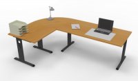 Schreibtischkombination SO3 260x160 cm Buche-Grafit