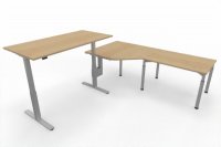 Schreibtischkombination VXY1 Winkelschreibtisch 283 x 240 cm Ahorn