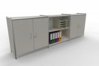 Sideboard A5 Artline 2 Ordnerhöhen Weiß