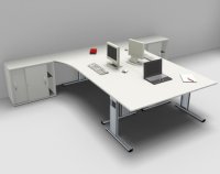 Schreibtisch-Arbeitsplatz GA1 für 3 Personen