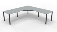 Winkelschreibtisch GAV2 242,5x242,5 cm anthrazit Lichtgrau