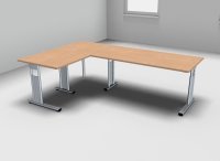 Winkelschreibtisch GS6 240x160 cm Buche